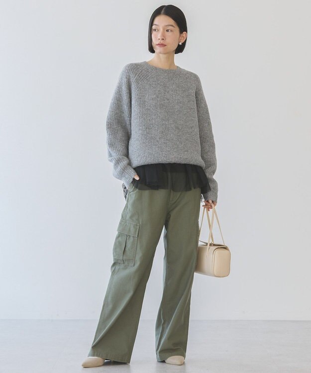 AMERICAN HOLIC チュールドッキングカットプルオーバー Black