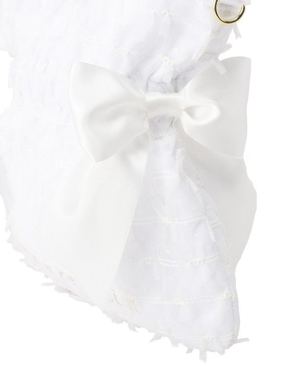 Maison de FLEUR レースダブルリボン２Ｗａｙトートバッグ Off White