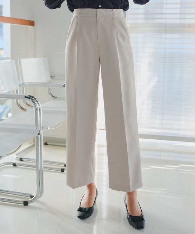 Tiaclasse 【ダブルクロス】ワイドパンツ グレージュ