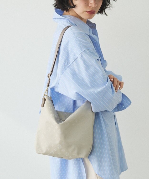 russet ナイロンジャガード2WAYミニショルダーバッグ(CE-1627) Ecru