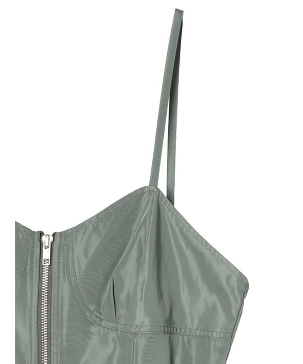 Green Parks ・ＳＵＧＡＲ　ＳＰＯＯＮ　コルセット風キャミワンピース Khaki