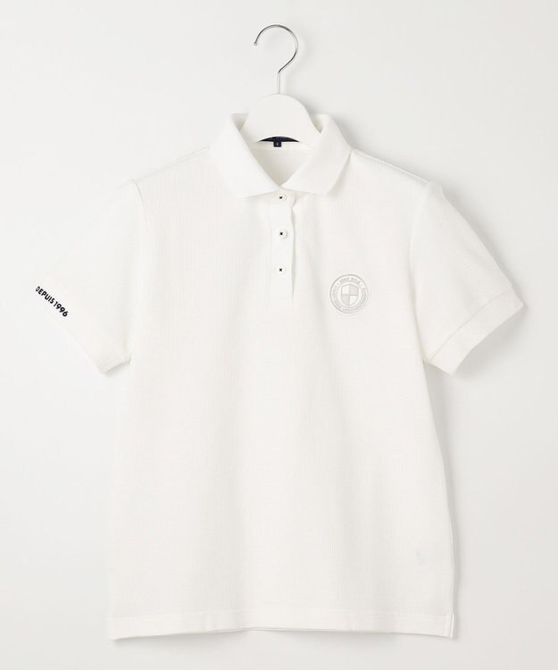 23区GOLF 【WOMEN】【吸水速乾・UVケア】カノコ 半袖ポロシャツ ホワイト系