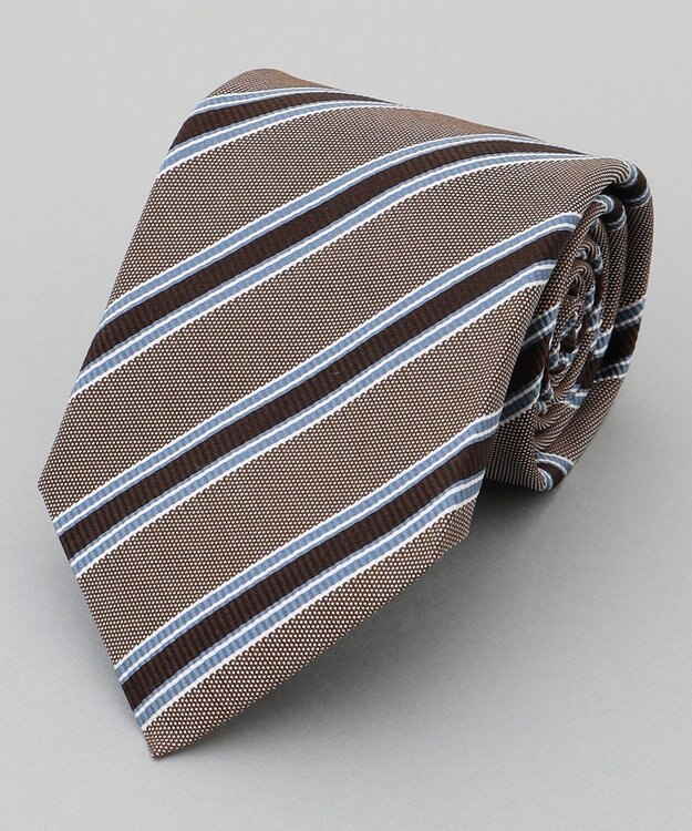 GOTAIRIKU Fermo Fossati_レジメンタル ネクタイ ダークブラウン系1