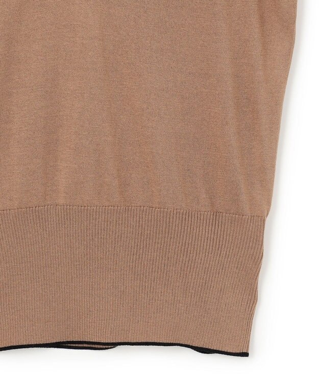 JOSEPH リファインド コットンシルク　ロングスリーブニット Frozen Mocha