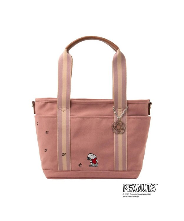CLATHAS SNOOPYキャンパス ２wayトートバッグ（大） ライトピンク