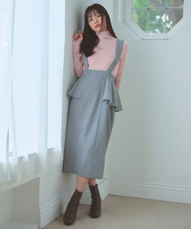 Feroux 【2WAY】サス付きペプラムデザイン スカート ホワイト系1