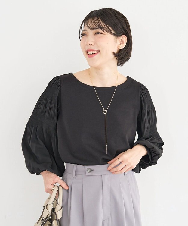 Green Parks ＳＥＴ２点　ネックレス＋マジョリカプルオーバー Black