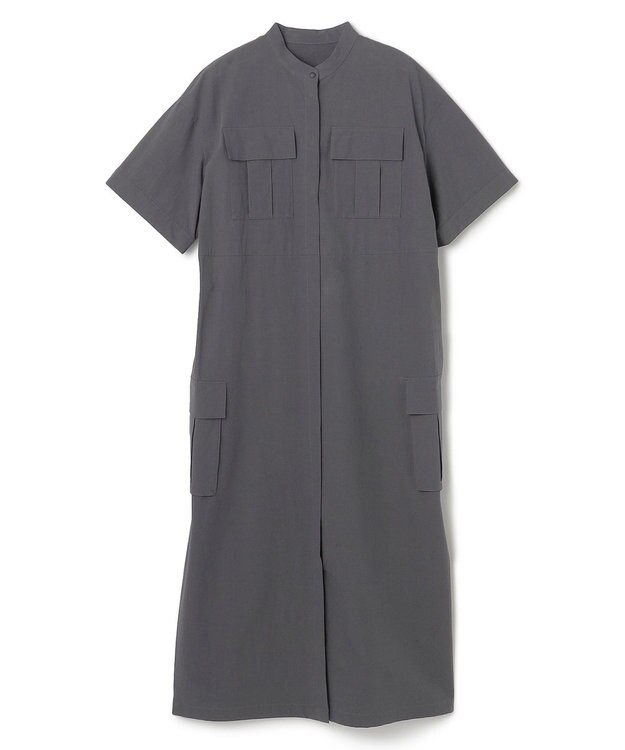 uncrave カラータイプライター シャツワンピース スレート