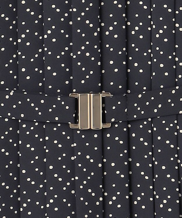 自由区 L 【19号サイズまで展開】ライトサテン ワンピース ブラック×ベージュ