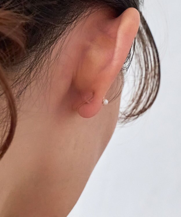 Phoebe 2wayシンボリックラインピアス&イヤリング ホワイト