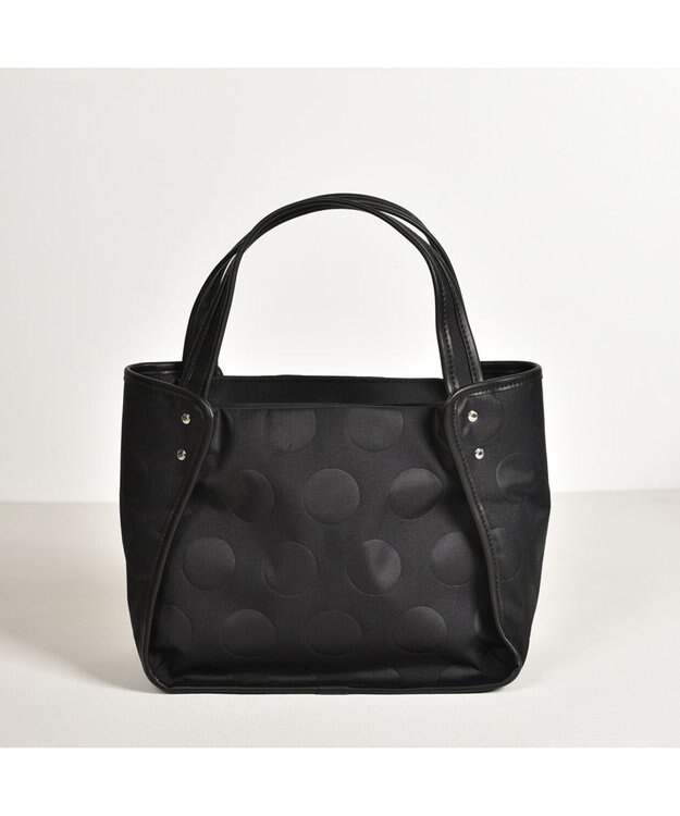 Y'SACCS ヒートエンボス ポルカドットトート Sサイズ ブラック