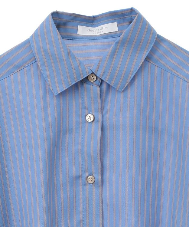 Green Parks ストライプライトシャツ Blue
