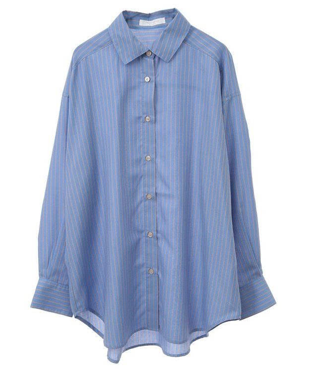 Green Parks ストライプライトシャツ Blue