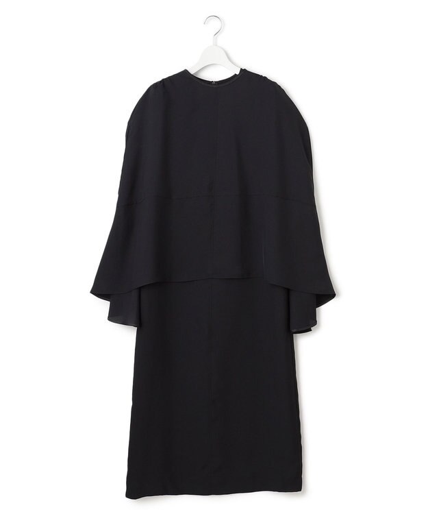 23区 S 【一部店舗限定/UVカット/洗える】ライトウェイトツイル ケープ付き ワンピース ブラック系