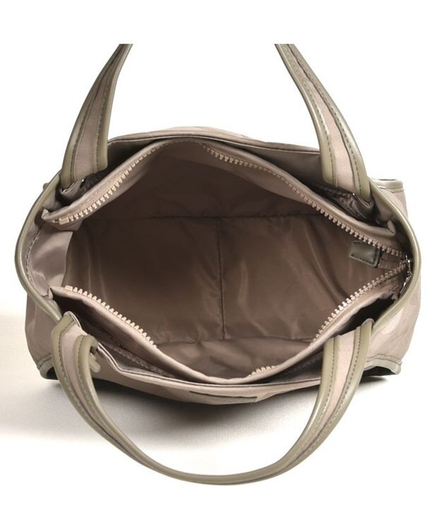 Y'SACCS ヒートエンボス ポルカドットトート Sサイズ グレージュ