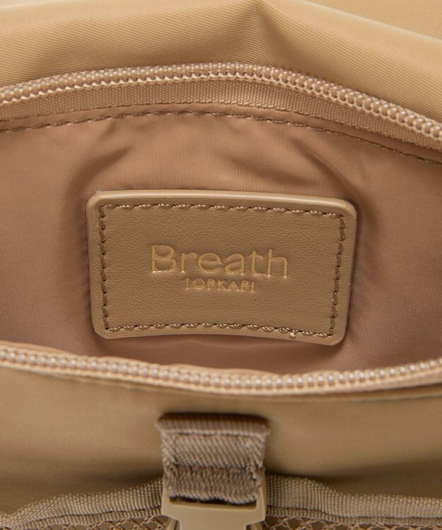 TOPKAPI 【Breath TOPKAPI】ナイロン ロゴテープ 2way ショルダー バッグ ベージュ