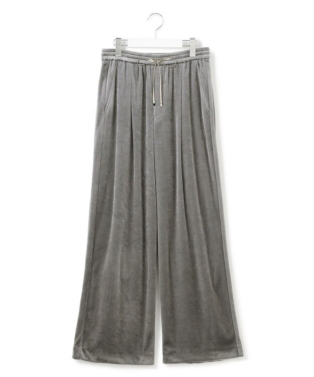 23区 【GOLD LABEL】プレミアムベロア ドロスト ワイドパンツ ライトグレー系