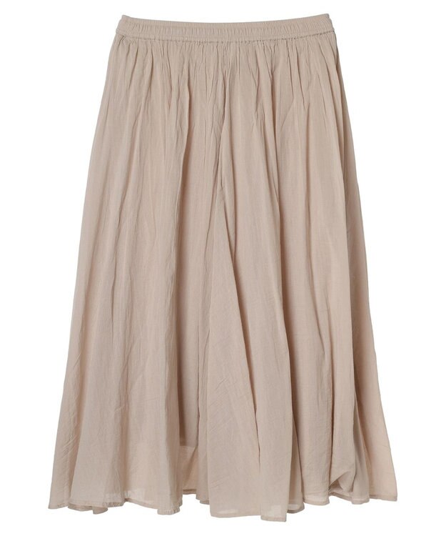 CRAFT STANDARD BOUTIQUE コットンボイルギャザースカート Gray Beige