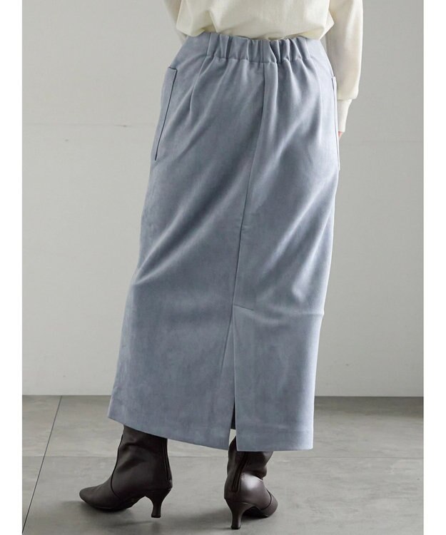 Te chichi ボンディングスエードタイトスカート ブルー