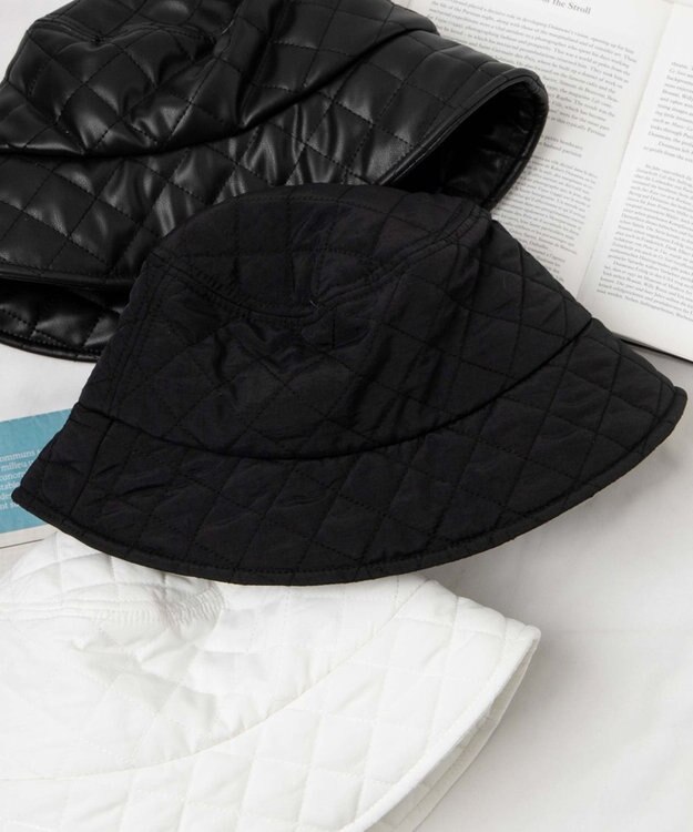 WEGO キルティングバケットハット ブラック