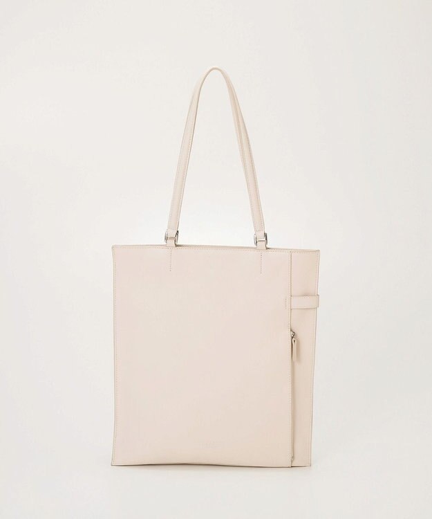 TOPKAPI 【TREASURE TOPKAPI】ベルトデザイン レザー フラット トートバッグ A4対応 ホワイト