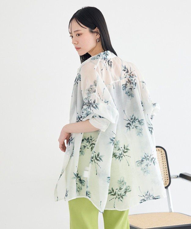 earth music&ecology シアーシャツ Flower