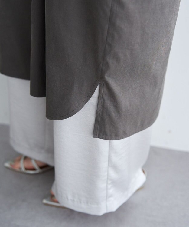 YECCA VECCA UVカット2way袖バルーンワンピース Charcoal Gray