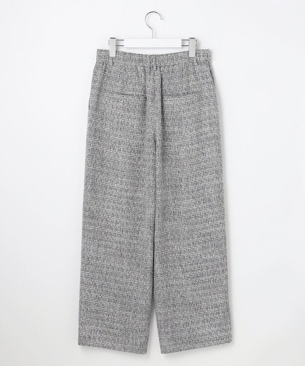 自由区 L 【17号サイズまで展開・カタログ掲載】ライトミックスツィードワイド パンツ グレー