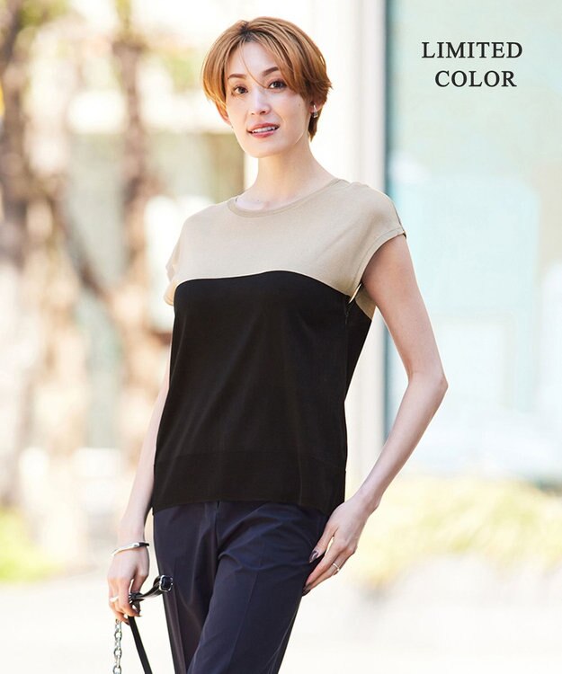 ICB 【接触冷感・洗える】PINION プルオーバー ブラック×ライトオリーブ系［WEB限定］