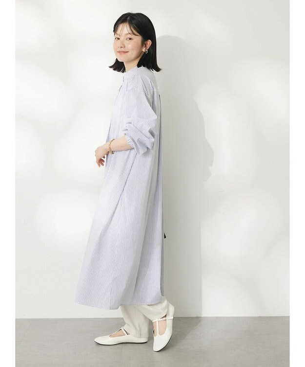 CRAFT STANDARD BOUTIQUE 【洗える】ニットベスト+シャツワンピース-SET Black