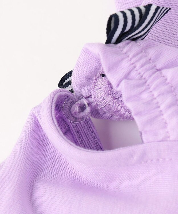 ANY KIDS 【綿100%】オンオフショルダー Tシャツ ラベンダー