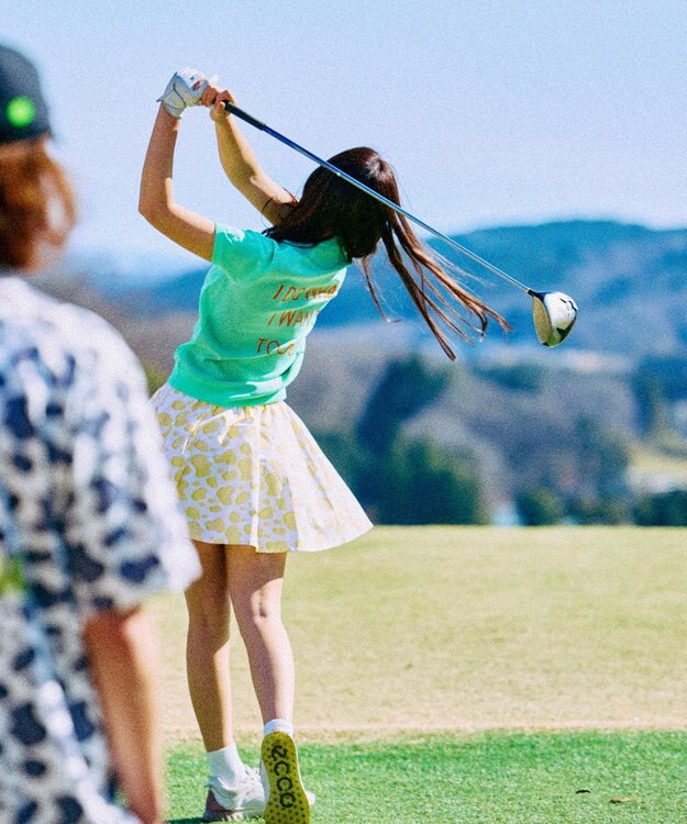 PW CIRCULUS 【手洗い可能】【WOMEN】アニマルドットニットモック ゴルフウェア レディース ピーコックグリーン系