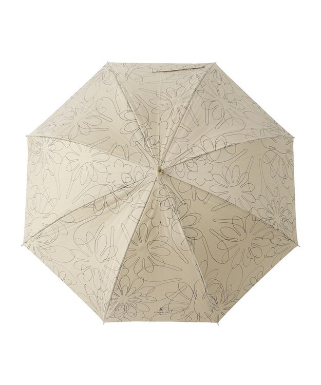 MOONBAT 【新色追加/耐風】ランバン オン ブルー 長傘 フラワー柄サテンジャガードプリント ベージュ