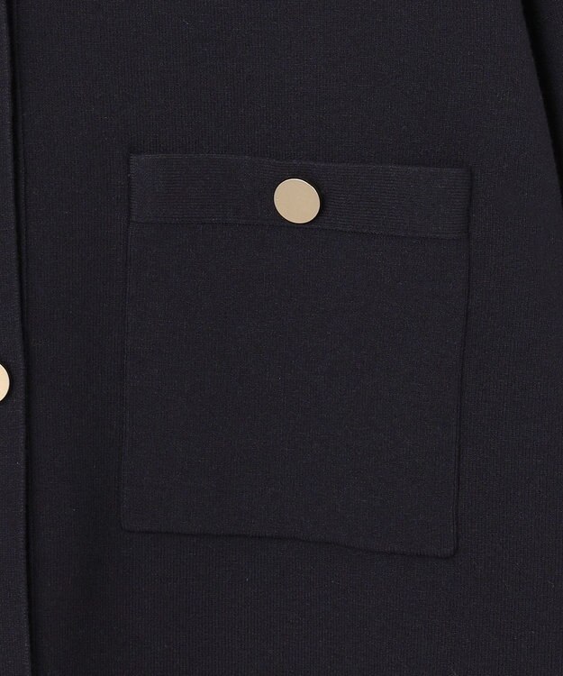 23区 【洗える】コンフォートストレッチ ニット カーディガン ネイビー系