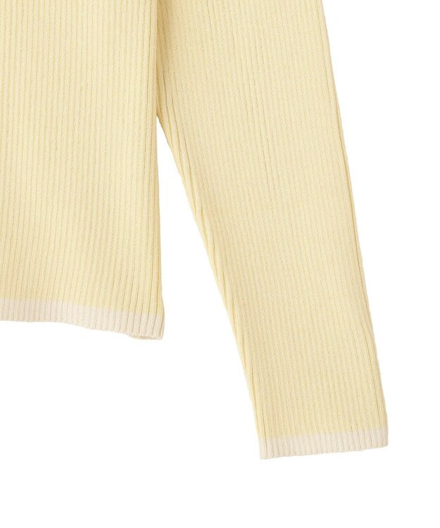 earth music&ecology バイカラーヘンリーネックニットプルオーバー Light Yellow