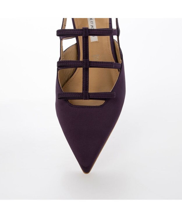 MODE ET JACOMO <MODE ET JACOMO>リボンフラットバックベルトパンプス パープルキジ
