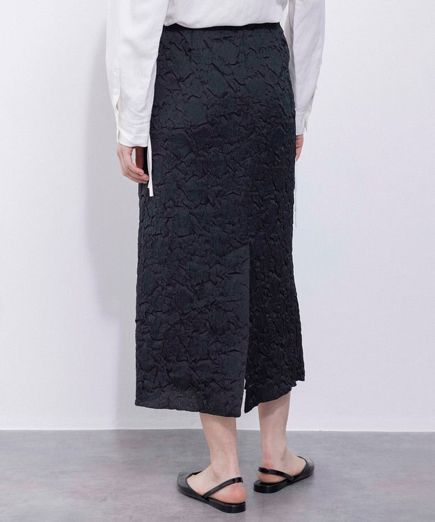 NAVE 【Nave・洗える/シアー素材】クラッシュオーガンジー スカート ブラック系