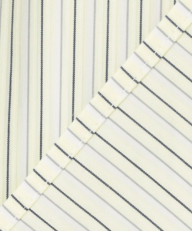 J.PRESS LADIES L 【洗える】BEZ VEGA バンドカラー ブラウス イエロー×ネイビー系