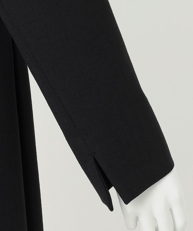 23区 L 【R(アール)】ウールダブルクロス イレギュラータック フレアワンピース ブラック系