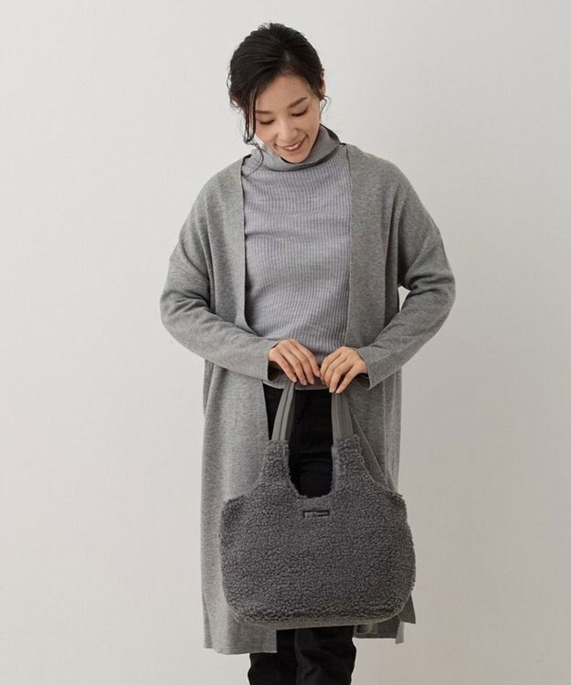 ROOTOTE 1335【肩掛け・A4サイズ収納】LT.デリ.ラウンド.ボア-A 03：グレー