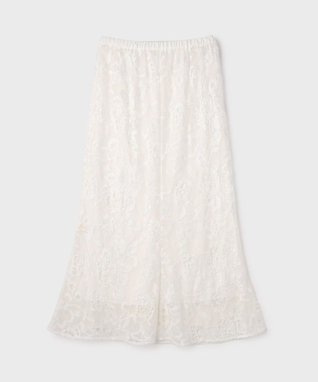 GRACE CONTINENTAL チュールレースマーメイドスカート ホワイト