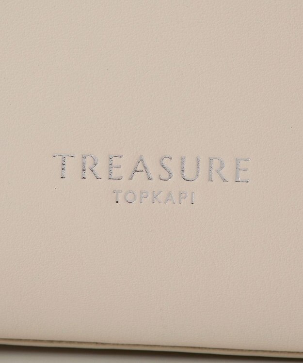 TOPKAPI 【TREASURE TOPKAPI】ベルトデザイン レザー フラット トートバッグ A4対応 ホワイト