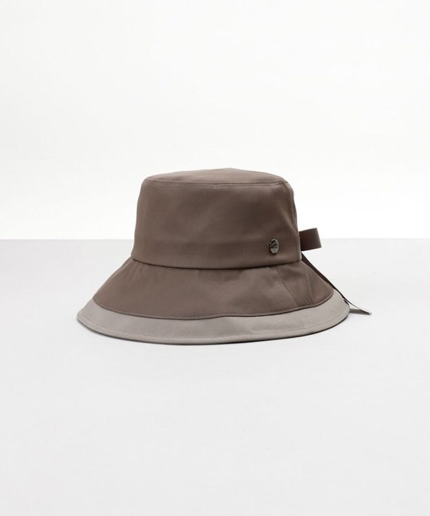 AURORA 【 LANVIN COLLECTION（ランバン コレクション） 】グログランリボンキャペリンハット ブラウン