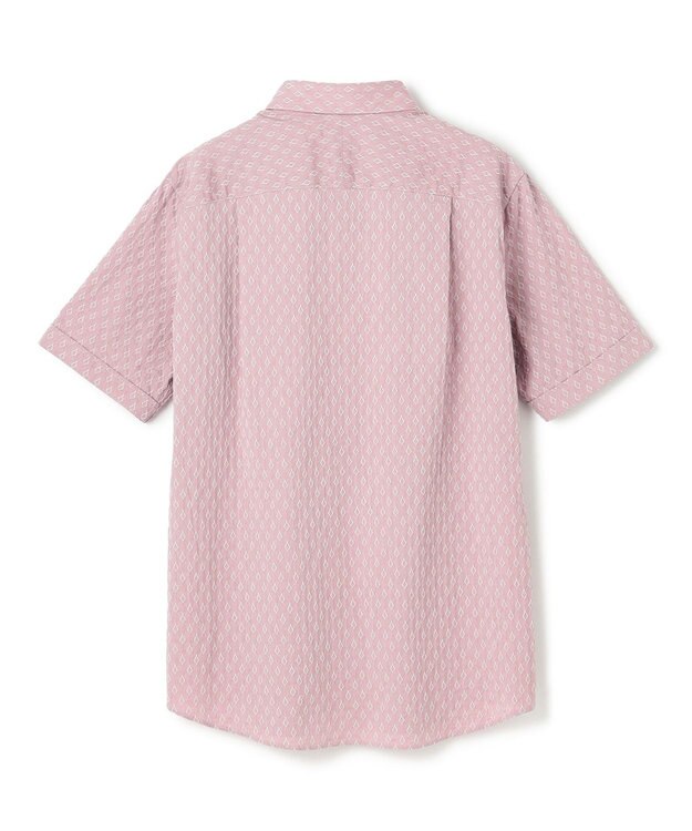 JOSEPH HOMME 新柄【ストレッチ】ハムサジャガードストレッチ　レギュラーカラー半袖シャツ ピンク系