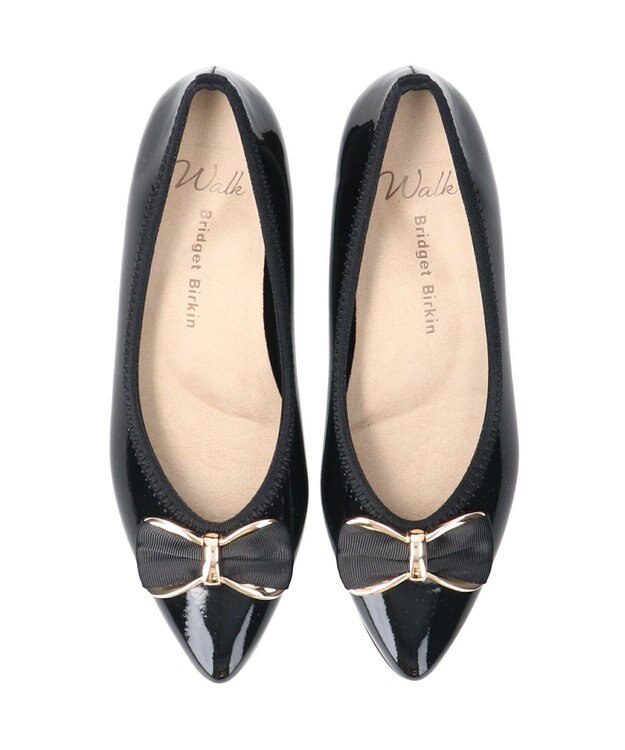 Bridget Birkin 【Bridget Birkin walk】リボンモチーフウォーキングパンプス ブラックエナメル