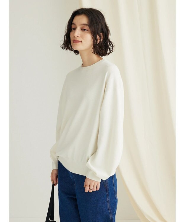 CRAFT STANDARD BOUTIQUE 袖ボリュームニットプルオーバー Ivory