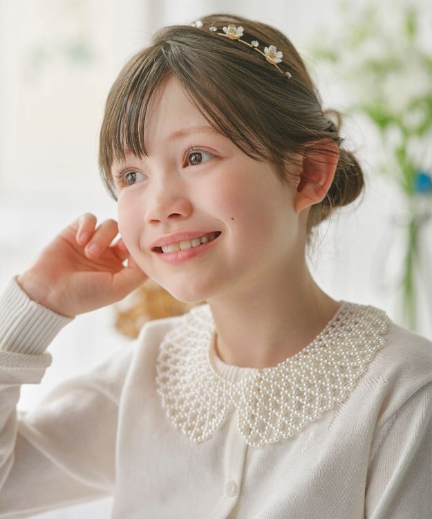 組曲 KIDS 【Fサイズ】フラワービジュー カチューシャ オフホワイト系