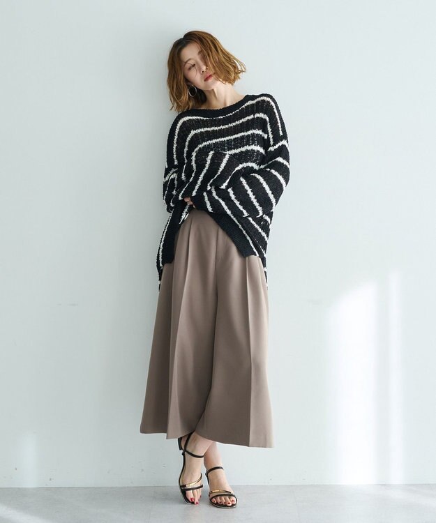 YECCA VECCA ルーズニットプルオーバー Border