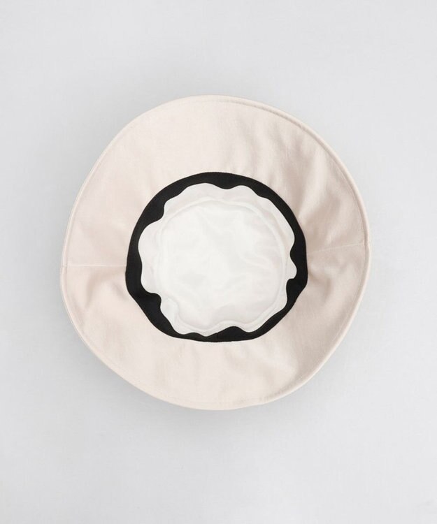 AURORA 【 LANVIN COLLECTION（ランバン コレクション） 】グログランリボンキャペリンハット ベージュ