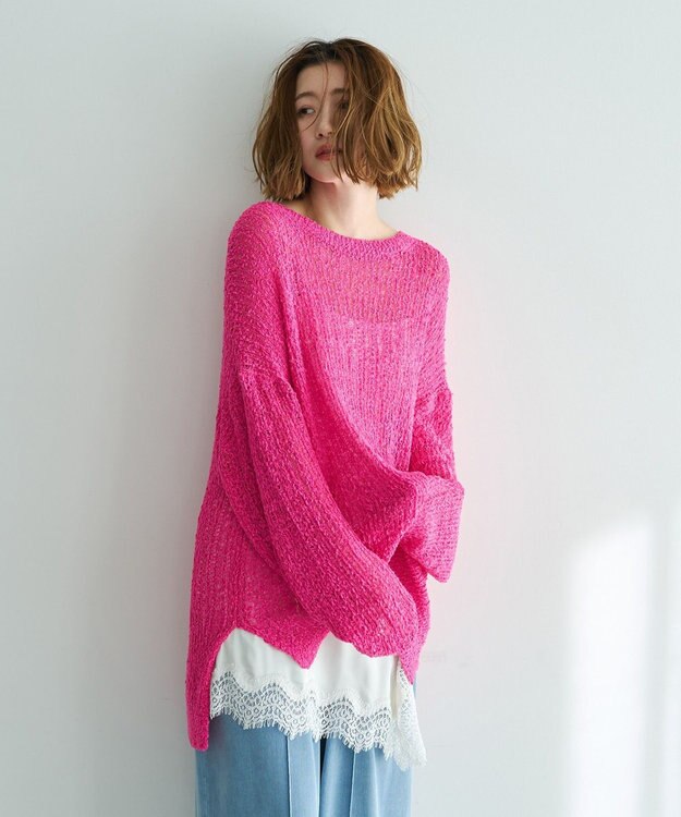 YECCA VECCA ルーズニットプルオーバー Pink